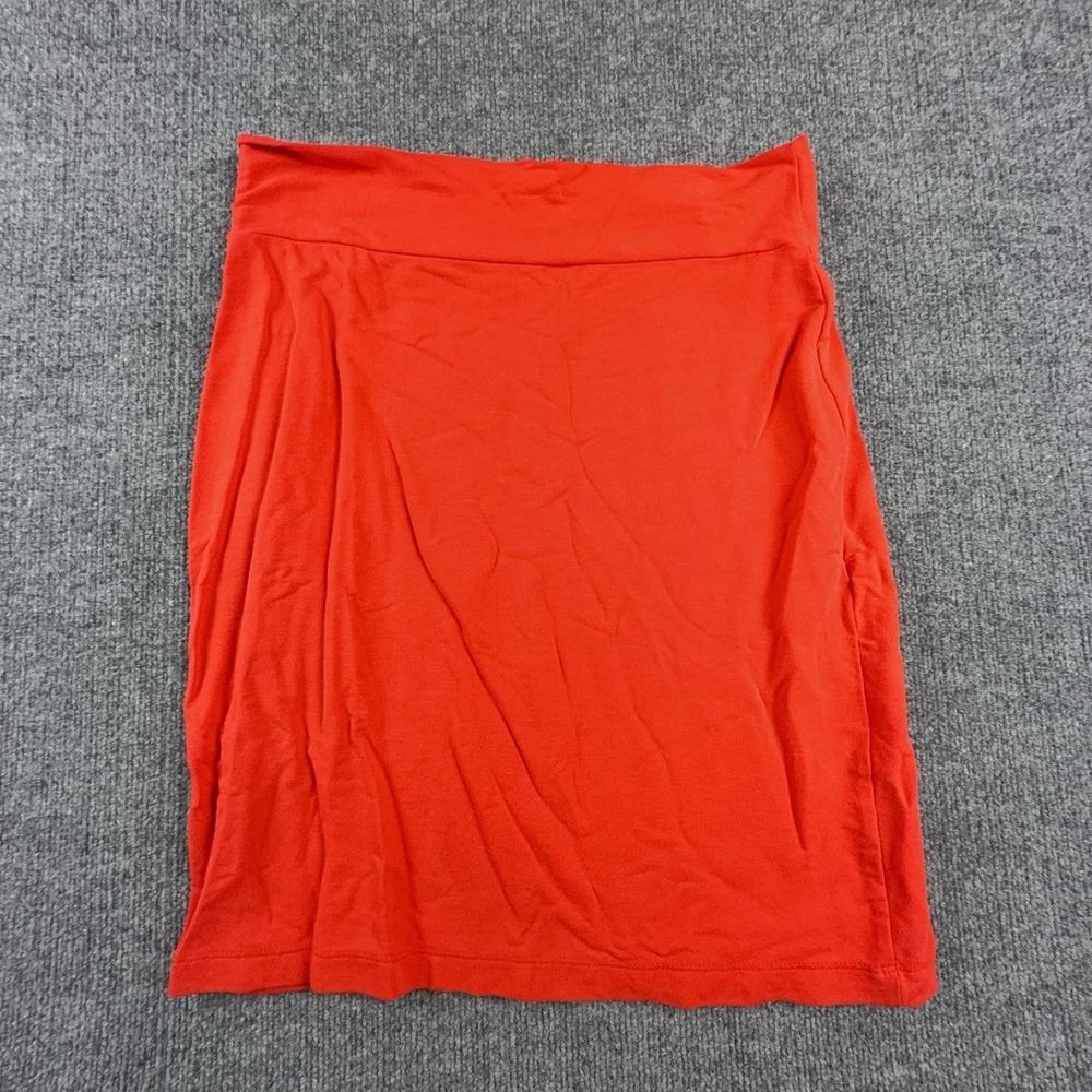 Fresh Produce Skirt Womens Medium Orange Pencil Stretch Knee Length USA 21772
